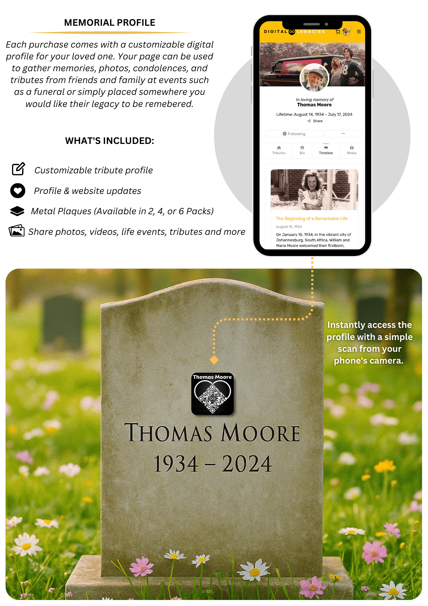 Online memorial platform South Africa